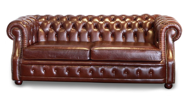 WIltshire Handmade English Leather Chesterfield Sofa