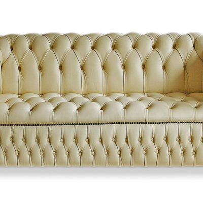 Farnworth Button Seat Traditional English Chesterfield Leather S