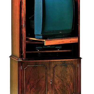 T.V. Credenza Traditional English Handmade in Yew Wood
