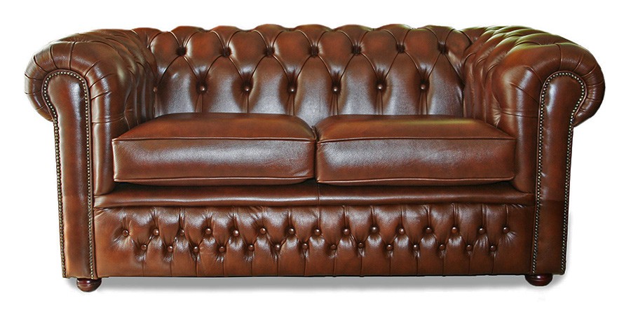 Farnworth Traditional Handmade English Leather Chesterfield Sofa
