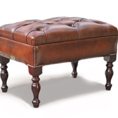 Spade Leg English Footstool Spade Leg English Chesterfield Footstool