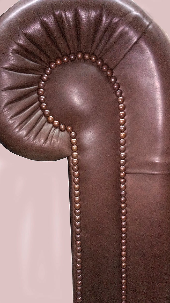 Harewood Handmade English Leather Chesterfield Sofa