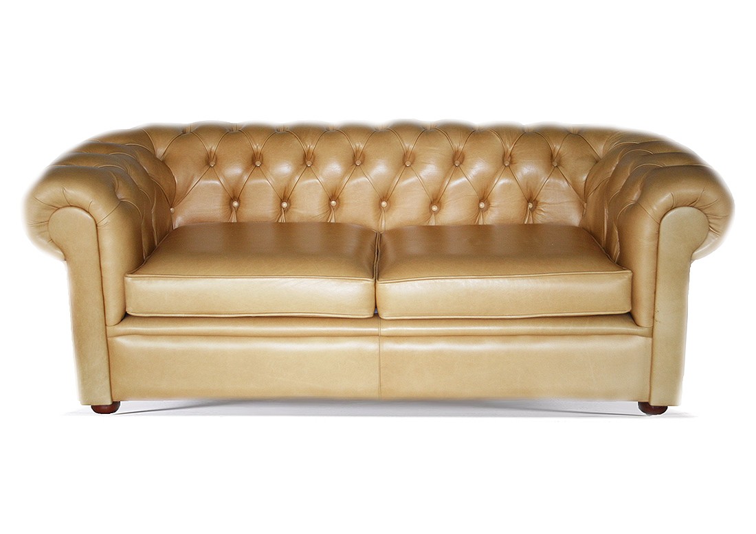 Farnworth Traditional Handmade English Leather Chesterfield Sofa