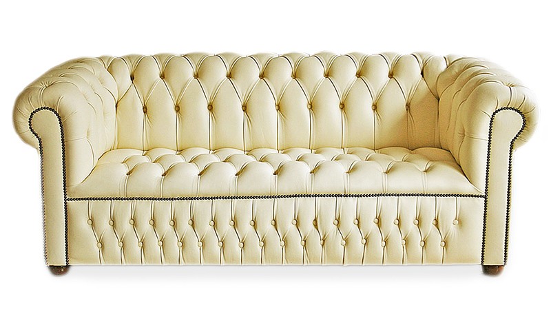 Farnworth Traditional Handmade English Leather Chesterfield Sofa