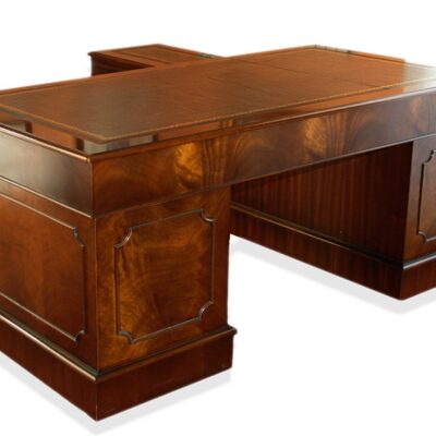 Vintage English Corner Desk with Return