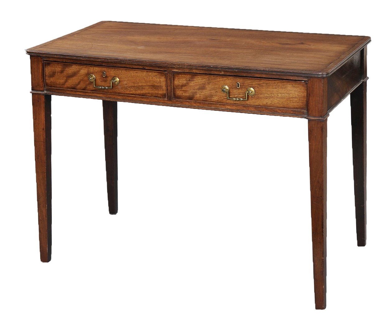 Henry Handmade Traditional English Leather Top Writing Table