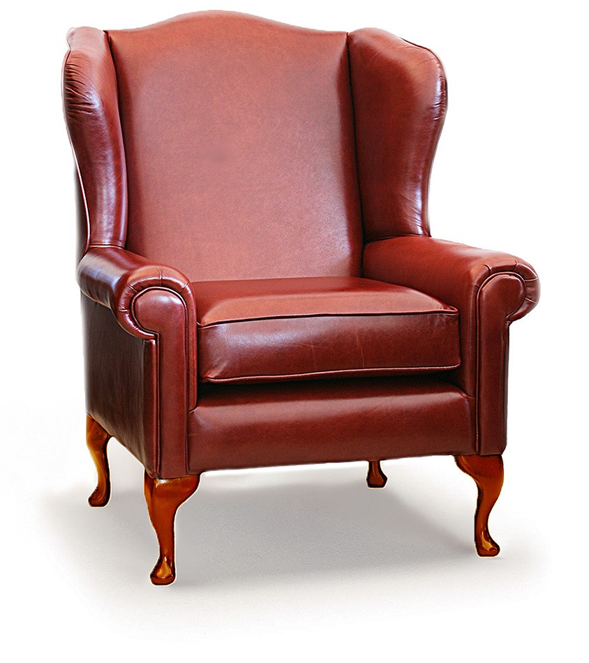 Classic Wing English Leather Chesterfield Chair