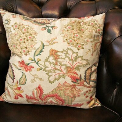 Linen Print Victoria Cushion