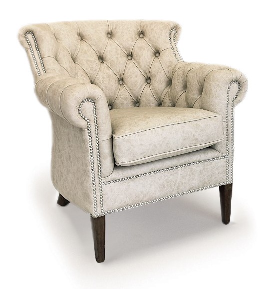 Wessex English Leather Chesterfield Club Chair