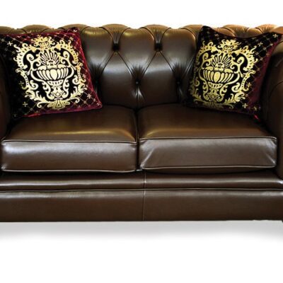 Riley 2 Seat Sofa Riley 2 Seater Handmade English Chesterfield in Espresso Brown