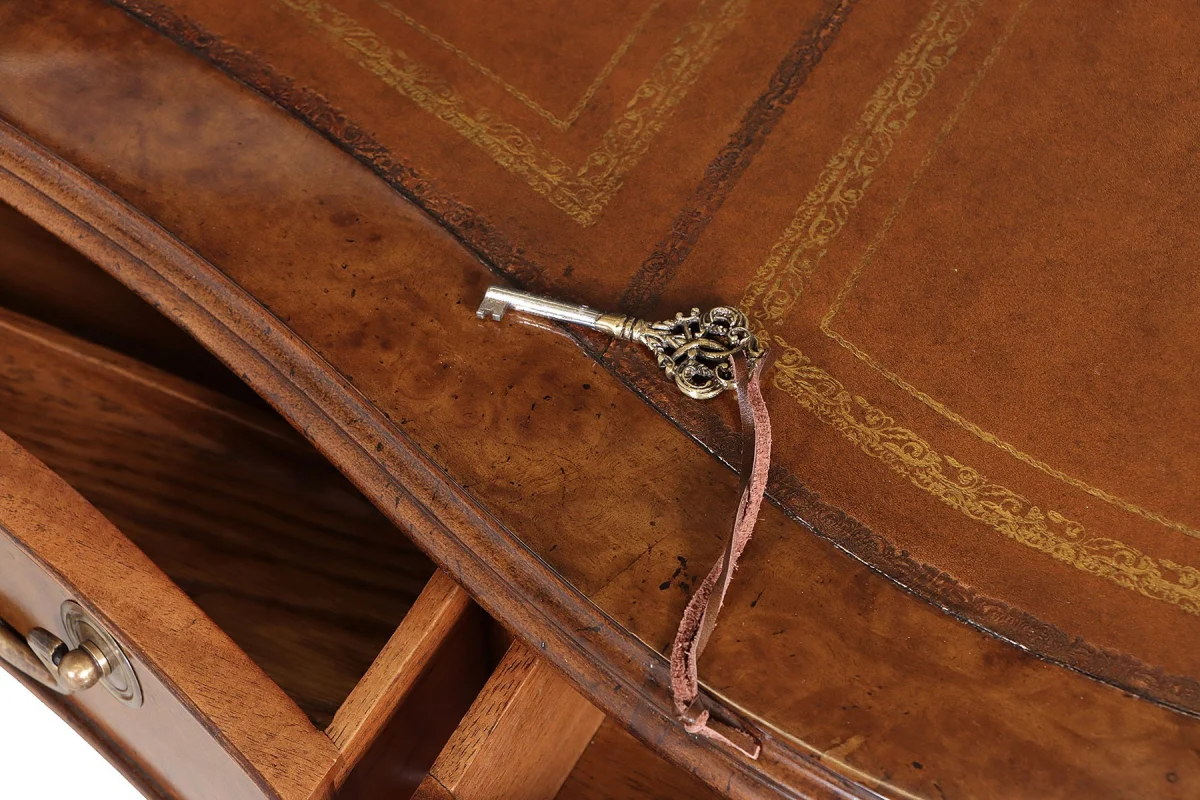 Kidney Desk with Leather Top - Image 9