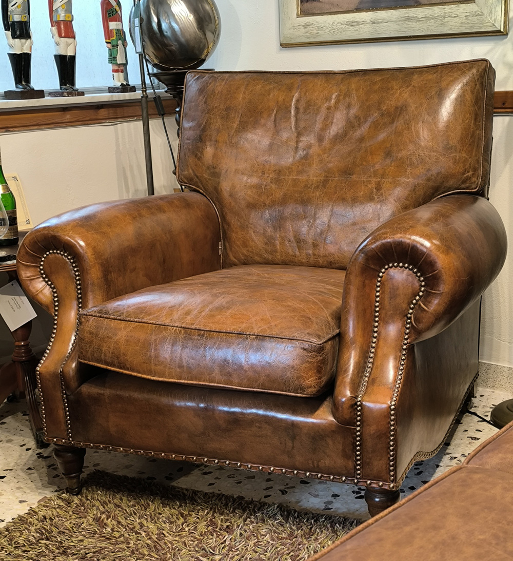 Highback Vintage 3 seat Sofa - Image 4