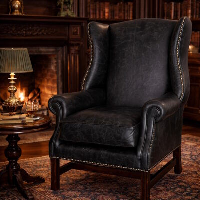 Chippendale Plain Back Wing Chair