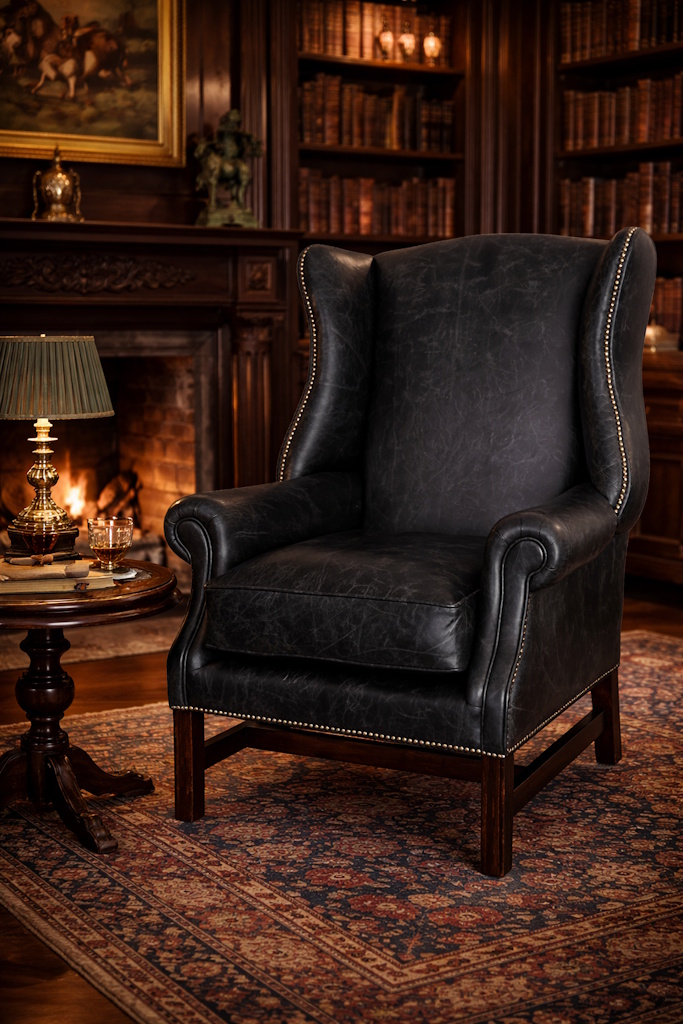 Chippendale Plain Back Wing Chair