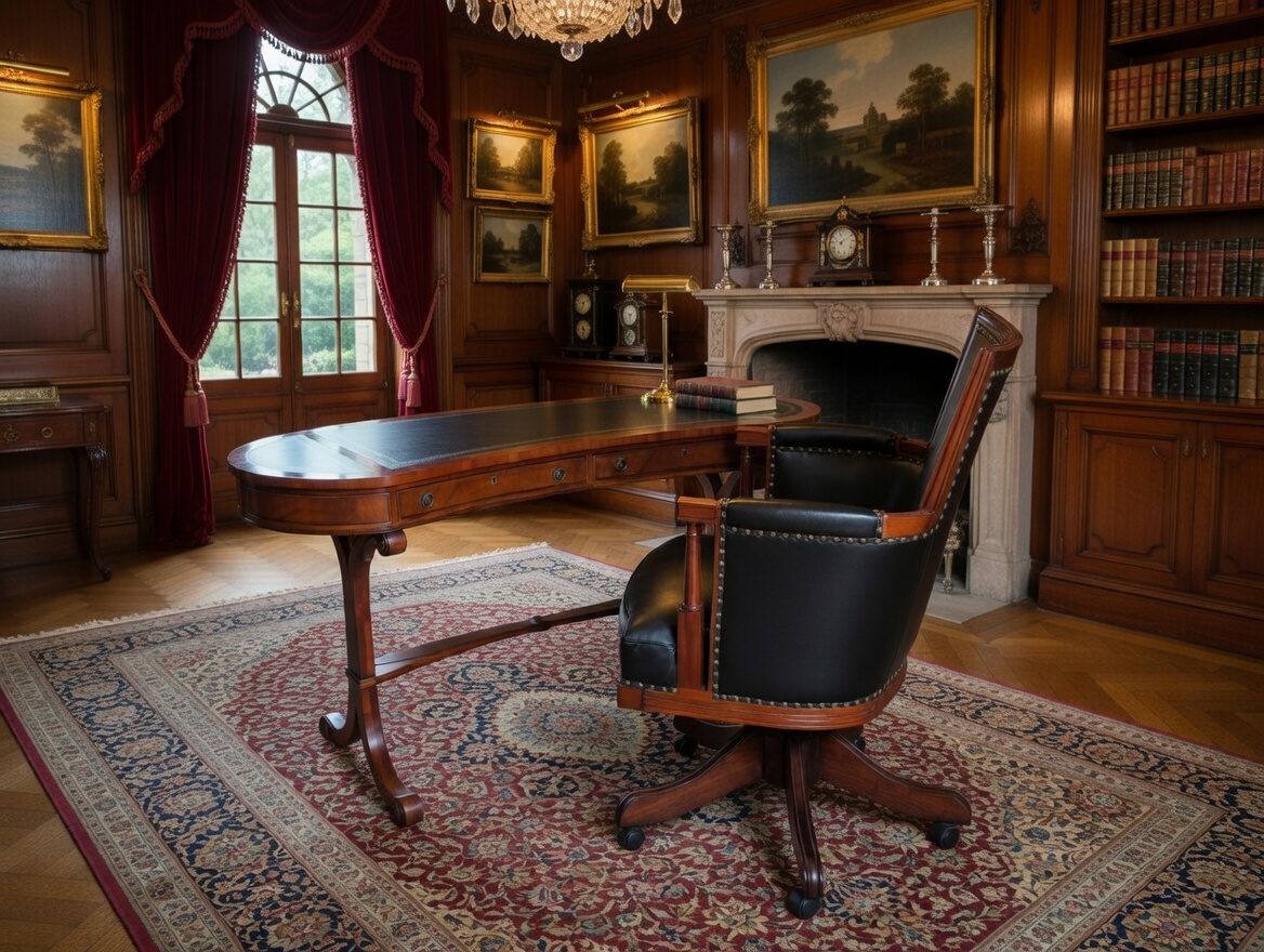 Kidneys Leather Top Desk - Image 2