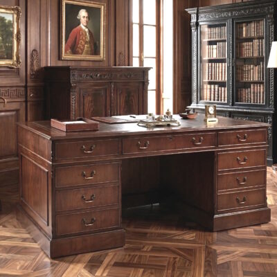 English Large Mahogany Desk