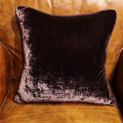 Grape Silk Velvet English Cushion
