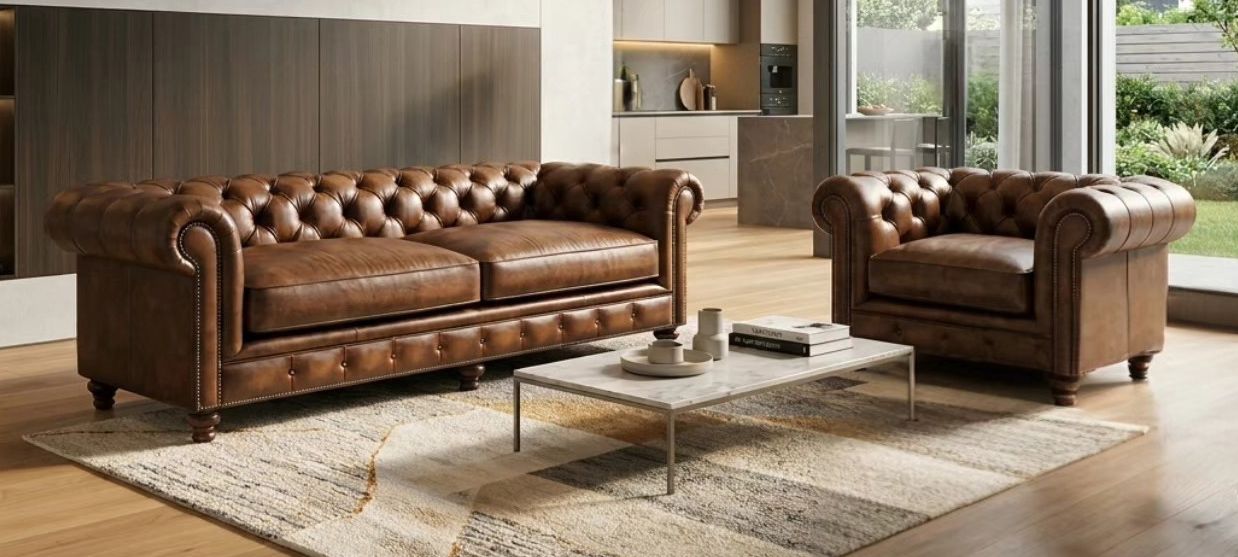 Sprung Chesterfield Sofa