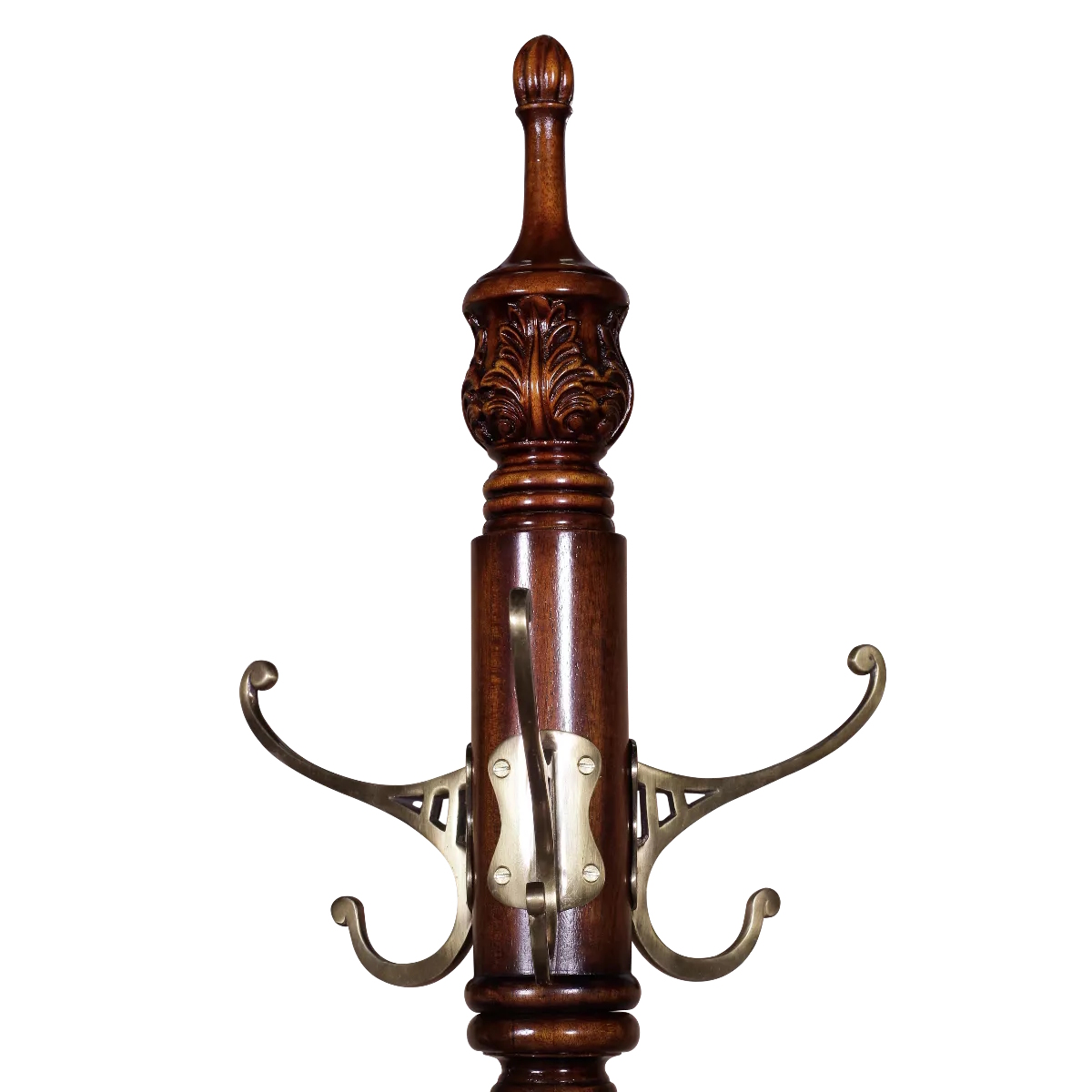 Mahogany Solid Coat Stand - Image 3