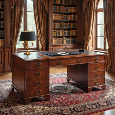 English Pedestal Desk