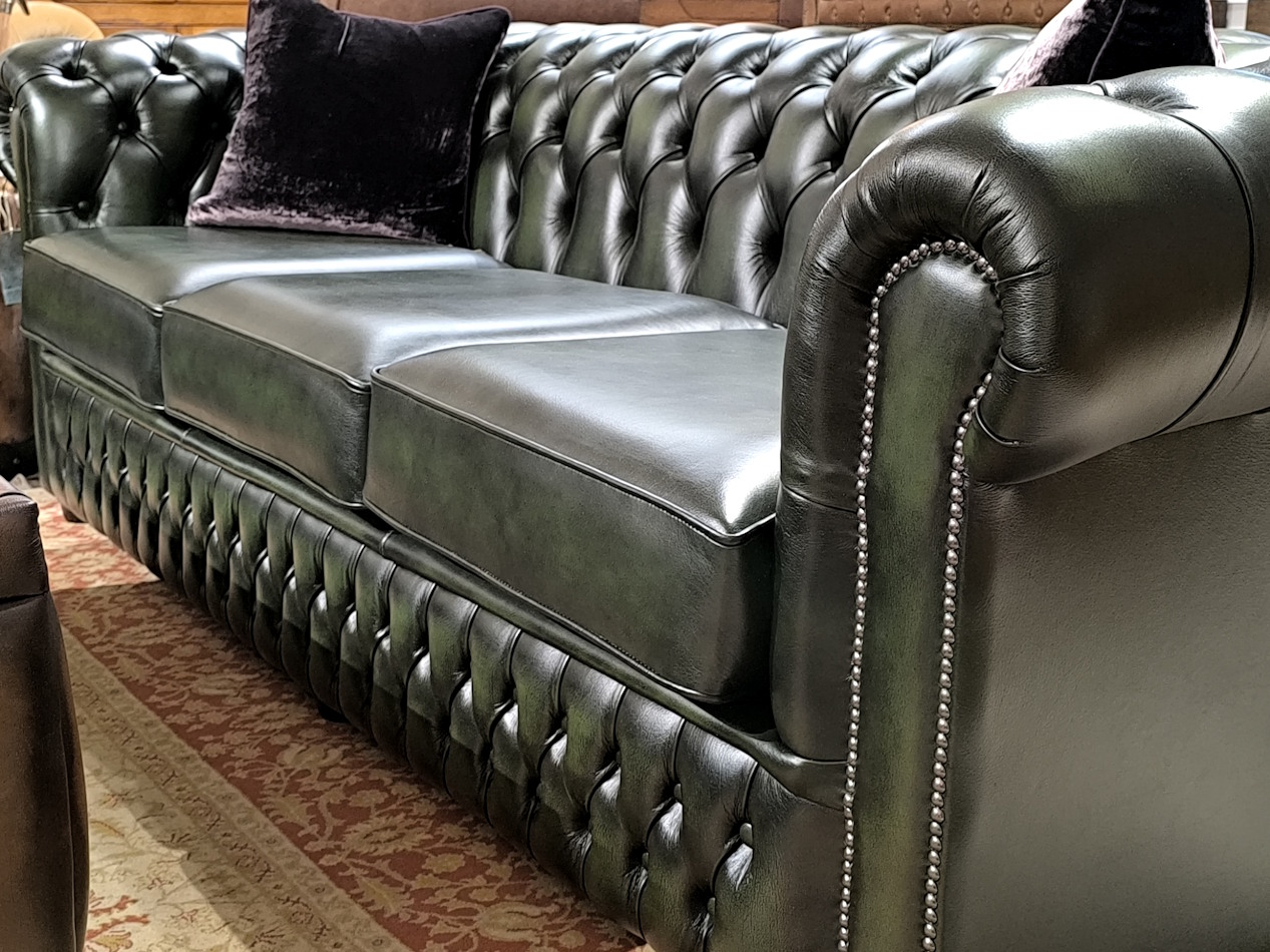Buckingham 3 Seat Plus Green Sofa