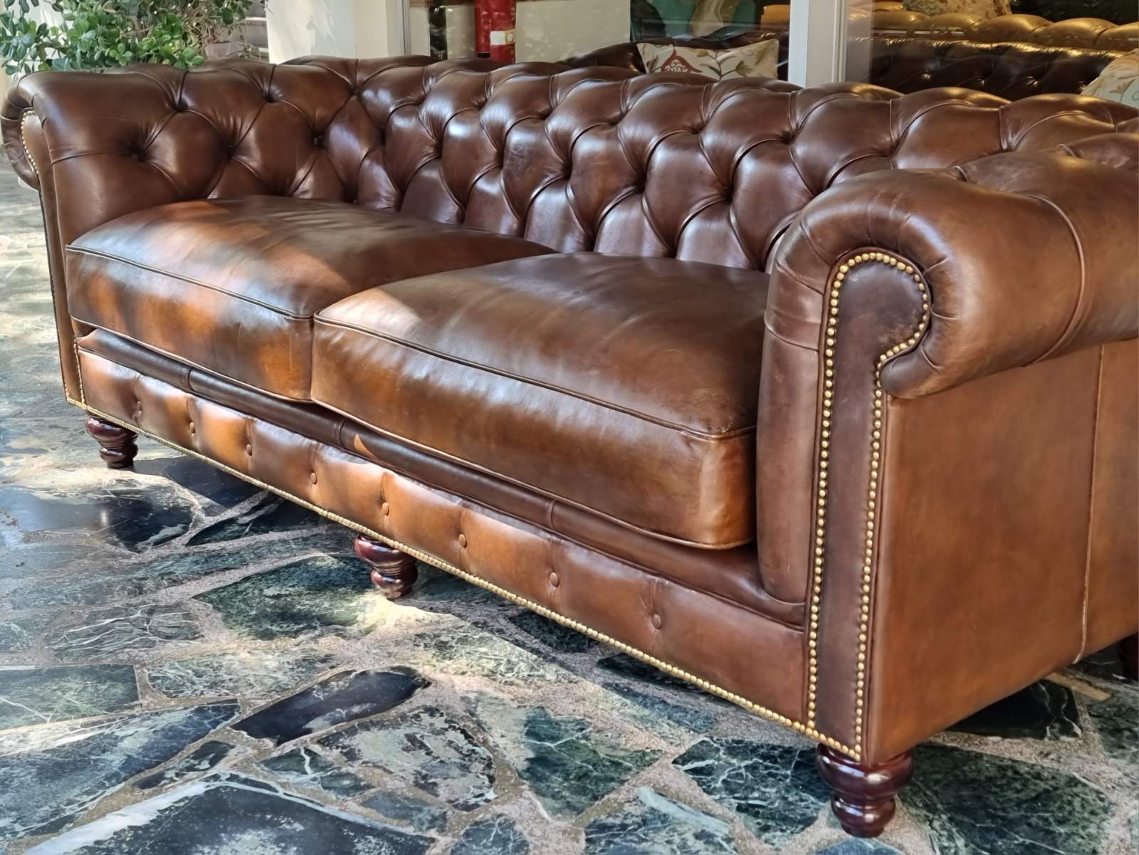Hand Dyed Chesterfield Sofa - Image 5