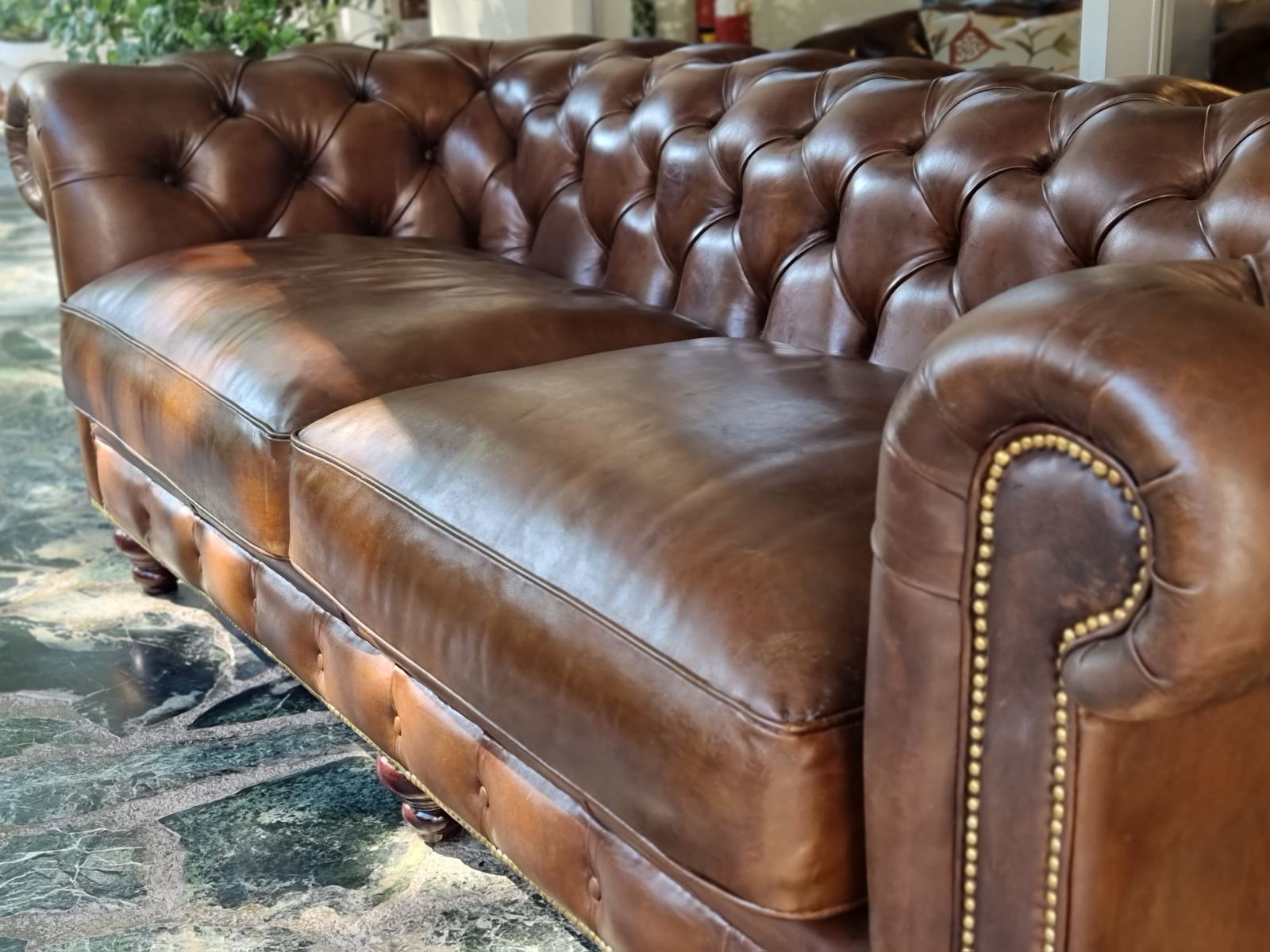 Hand Dyed Chesterfield Sofa - Image 6
