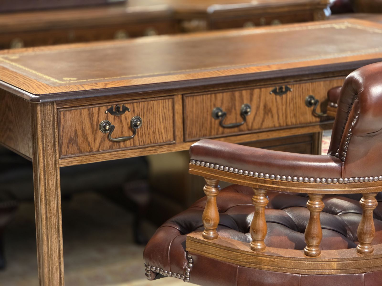 English Oak Writing Table