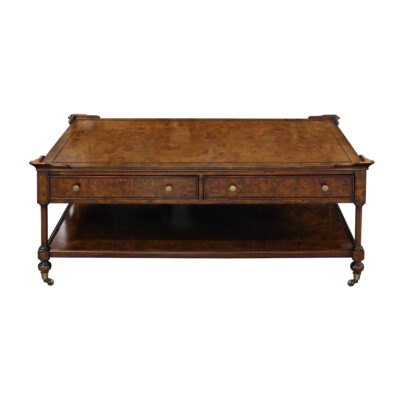 English Marvin Burl Wood Coffee Table