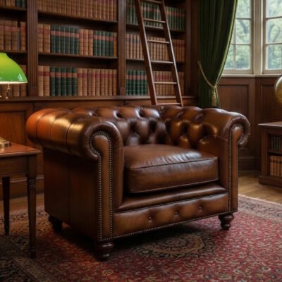 Sprung Chesterfield Arm Chair Sprung Armchair 2
